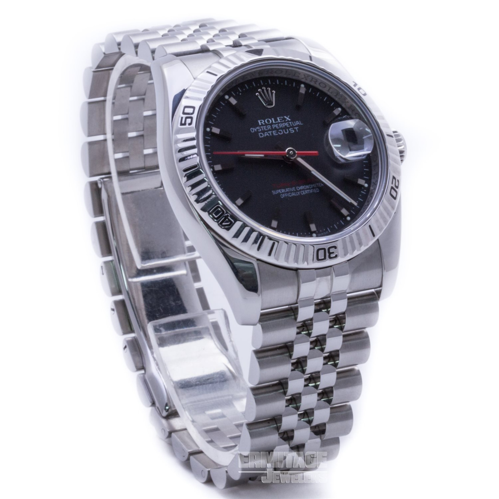 White Gold Fluted Rolex Datejust Turn-O-Graph 116264